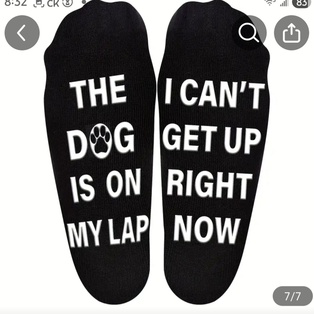 Dog On My Lap NONslip Socks